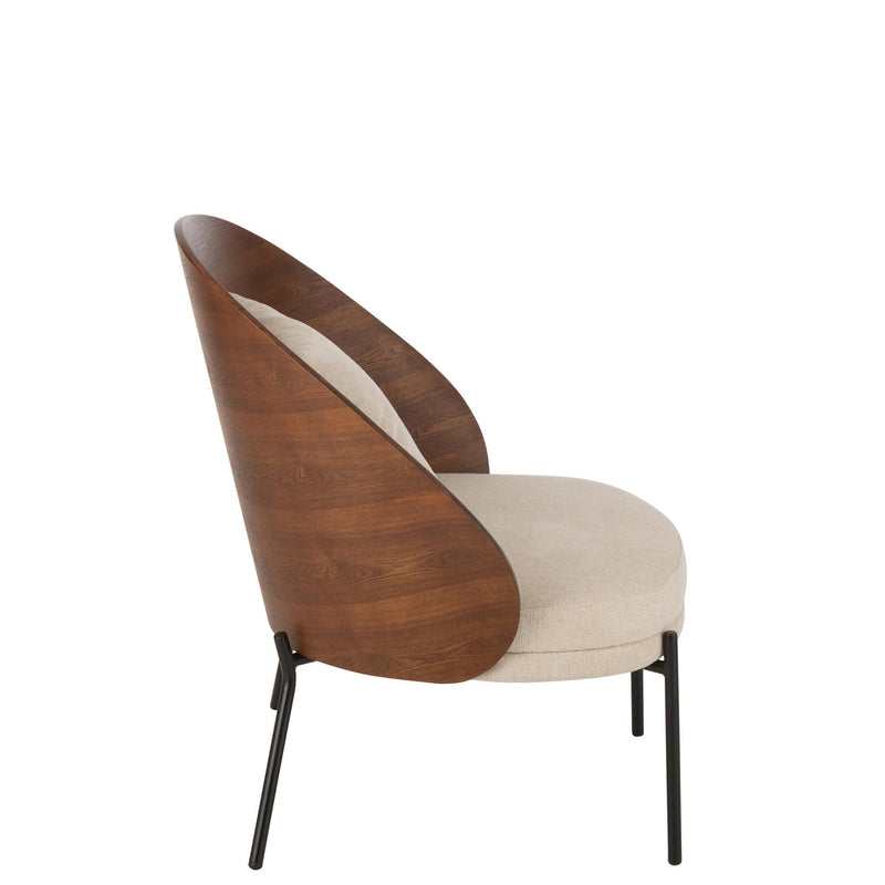 Fauteuil Bruin Metaal 72 cm 71.8x77.4x81.8 cm-Fauteuils-J-Line