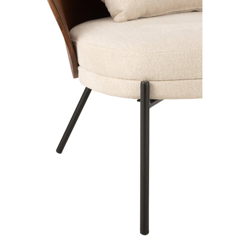 Fauteuil Bruin Metaal 72 cm 71.8x77.4x81.8 cm-Fauteuils-J-Line