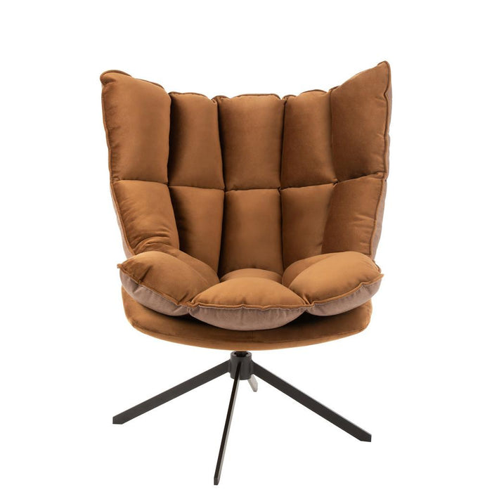 Fauteuil Bruin Metaal 73 cm 73x78x92 cm-Kussens-J-Line
