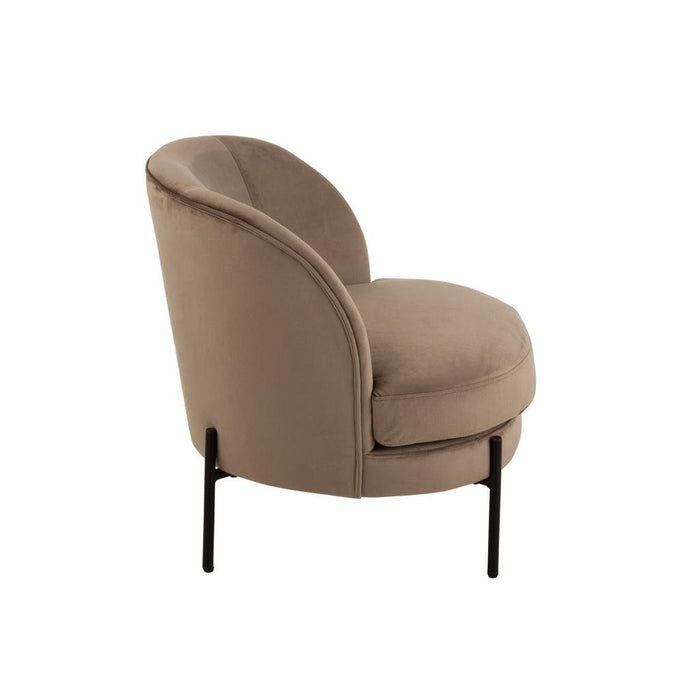 Fauteuil Bruin Populierenhout Rond 67 cm 67x71x66 cm-Fauteuils-J-Line
