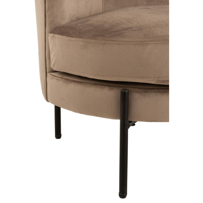 Fauteuil Bruin Populierenhout Rond 67 cm 67x71x66 cm-Fauteuils-J-Line