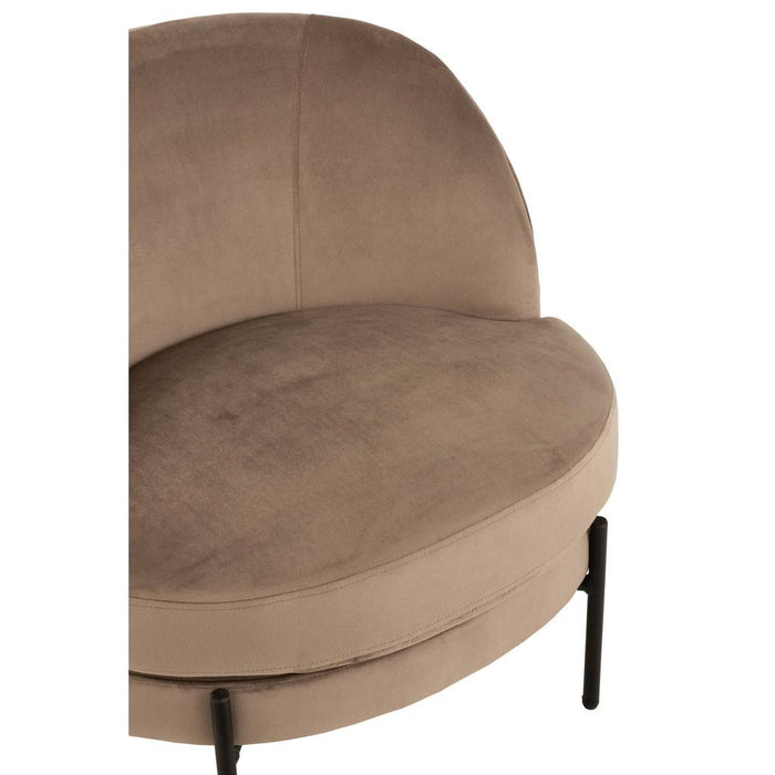 Fauteuil Bruin Populierenhout Rond 67 cm 67x71x66 cm-Fauteuils-J-Line
