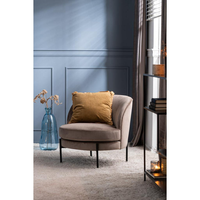 Fauteuil Bruin Populierenhout Rond 67 cm-Fauteuils-J-Line