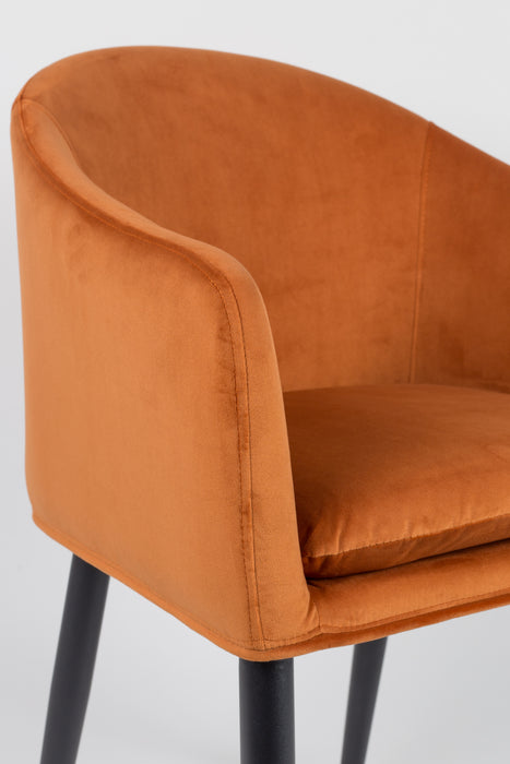 Fauteuil Catelyn Stof Oranje 55.5x57 cm-Fauteuils-Creating Home