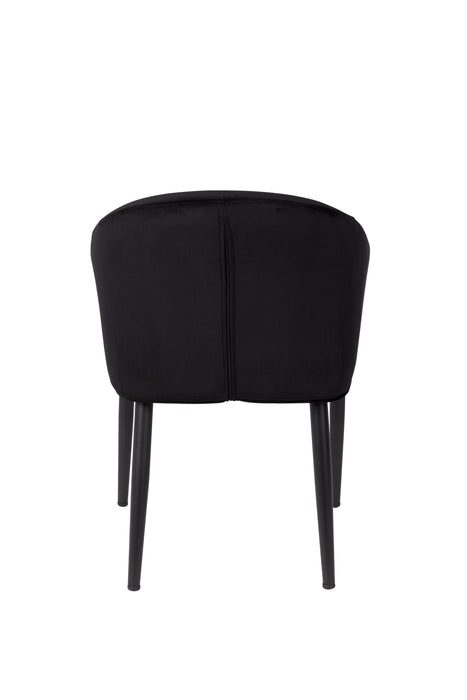 Fauteuil Catelyn Stof Zwart 55.5x57 cm-Fauteuils-Creating Home