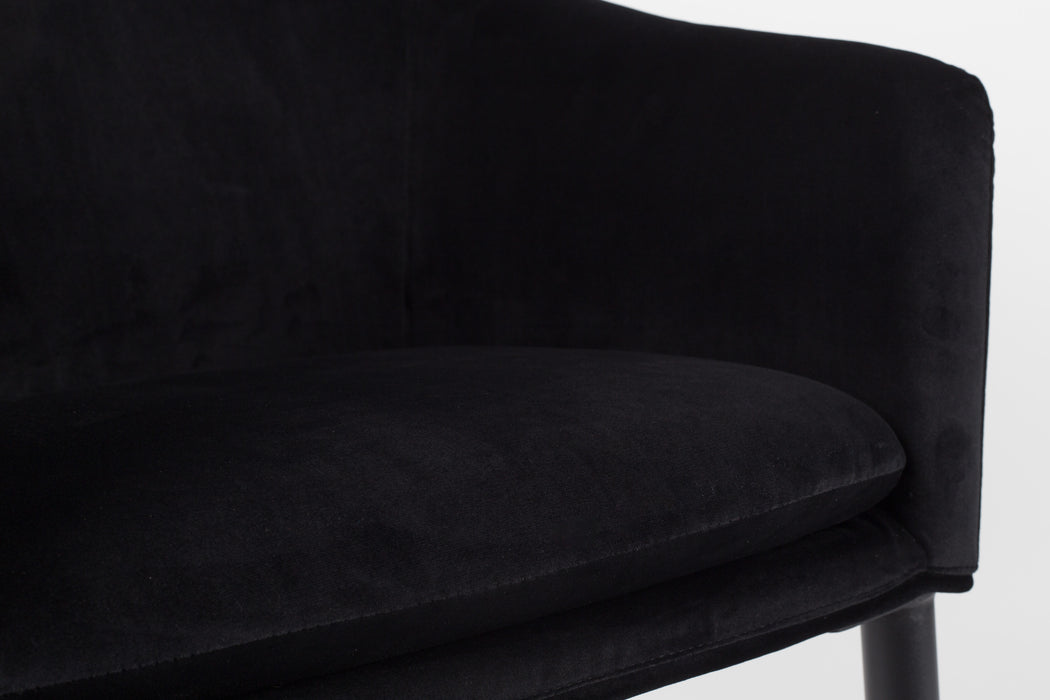 Fauteuil Catelyn Stof Zwart 55.5x57 cm-Fauteuils-Creating Home