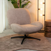 Fauteuil Clayton Taupe Geweven - 82x89x91 cm-Fauteuils-LABEL51