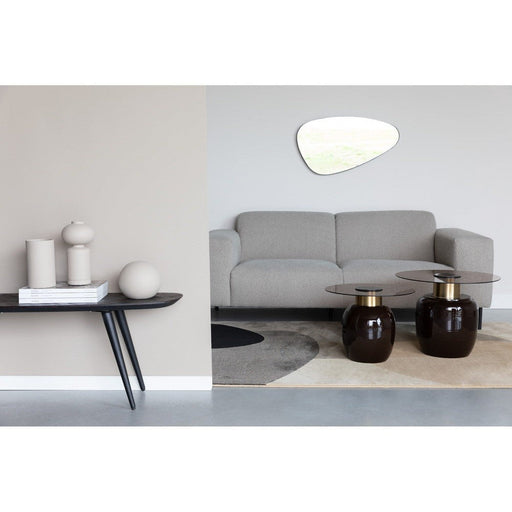 Fauteuil Consoletafel Webster Metaal, Teak Bruin 118x37 cm-Fauteuils-Creating Home