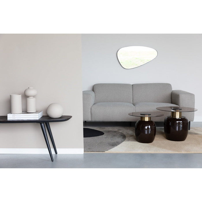 Fauteuil Consoletafel Webster Metaal, Teak Bruin 118x37 cm-Fauteuils-Creating Home
