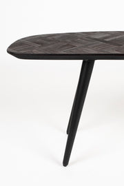 Fauteuil Consoletafel Webster Metaal, Teak Bruin 118x37 cm-Fauteuils-Creating Home