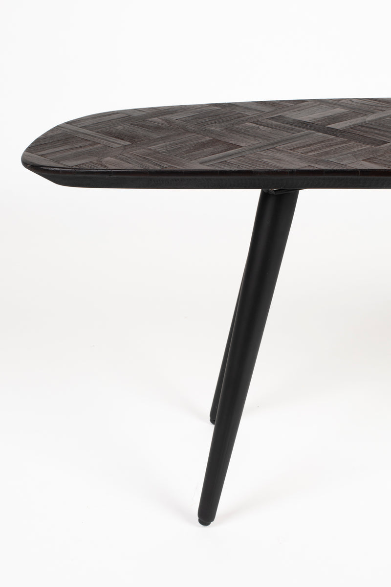 Fauteuil Consoletafel Webster Metaal, Teak Bruin 118x37 cm-Fauteuils-Creating Home