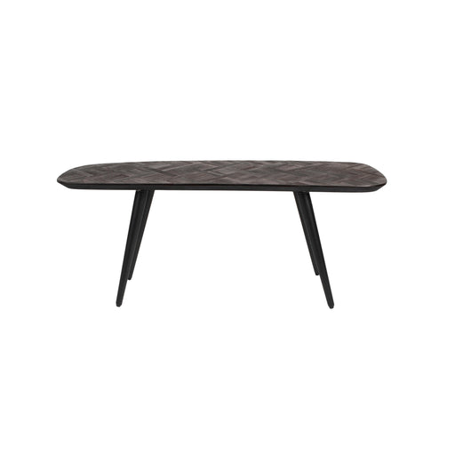 Fauteuil Consoletafel Webster Metaal, Teak Bruin 118x37 cm-Fauteuils-Creating Home