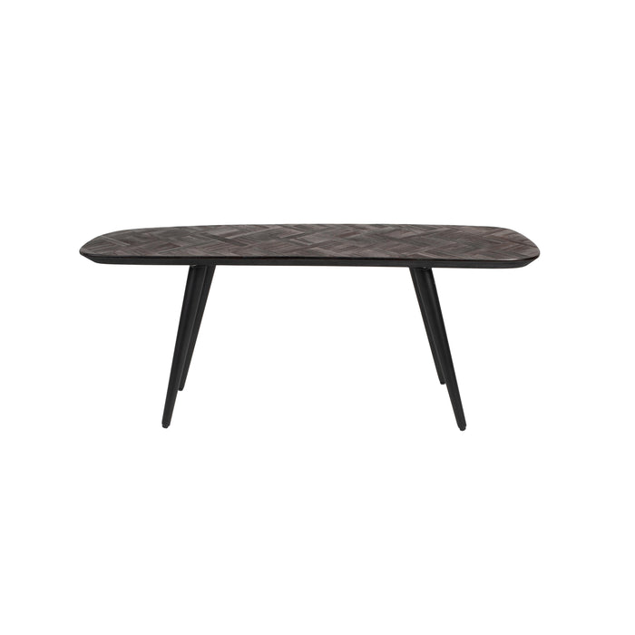 Fauteuil Consoletafel Webster Metaal, Teak Bruin 118x37 cm-Fauteuils-Creating Home