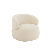 Fauteuil Crème Populierenhout Rond 85 cm 85x82x72.5 cm-Fauteuils-J-Line