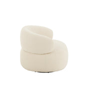 Fauteuil Crème Populierenhout Rond 85 cm 85x82x72.5 cm-Fauteuils-J-Line