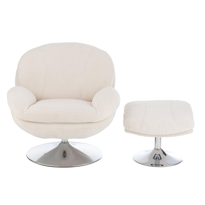 Fauteuil Crème Schuim 84 cm 83.5x88.5x83.5 cm-3-Zitsbanken-J-Line