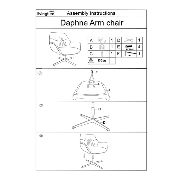 Fauteuil Daphne Zand Draaibaar 84 cm 84x78x77 cm-Fauteuils-Livingfurn