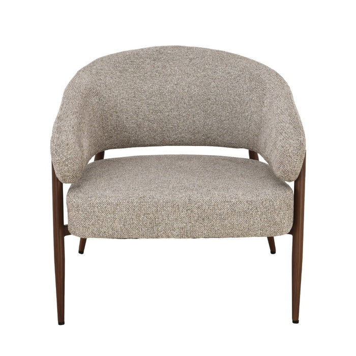 Fauteuil Dilan Stof Beige/Bruin