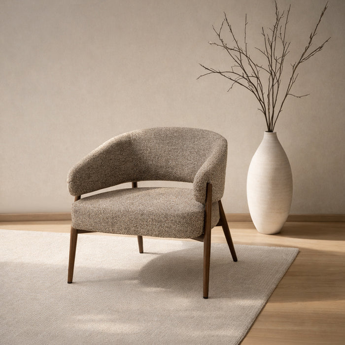 Fauteuil Dilan Stof Beige/Bruin