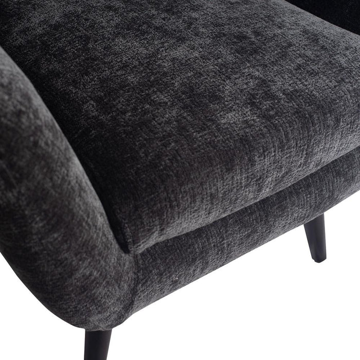 Fauteuil Donny Hout Antraciet-Fauteuils-PTMD