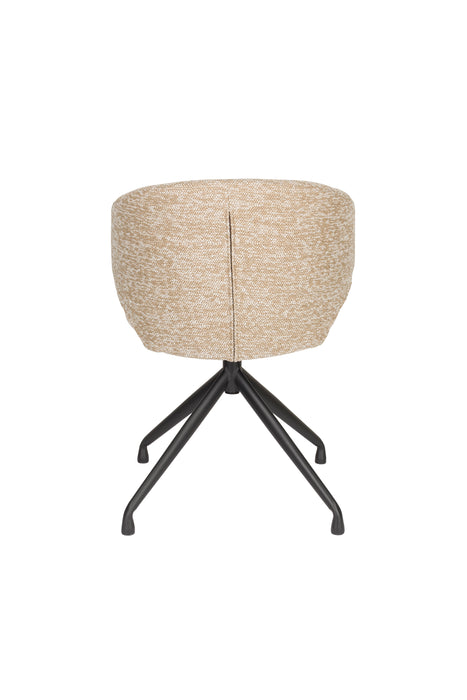 Fauteuil Draaibare Eetkamerstoel Balado Polyester Bruin 57x54.5-Fauteuils-Creating Home