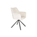 Fauteuil Draaibare Eetkamerstoel Kodak Polyester Beige 62x66 cm-Fauteuils-Creating Home
