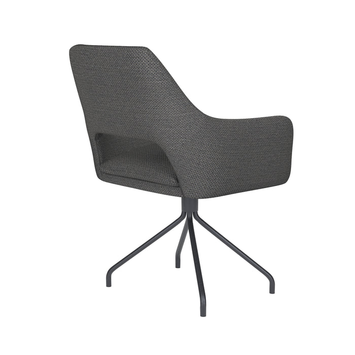 Fauteuil Draaibare Eetkamerstoel Mos Grijs Polyester Grijs 59x59-Fauteuils-Creating Home