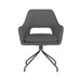 Fauteuil Draaibare Eetkamerstoel Mos Grijs Polyester Grijs 59x59-Fauteuils-Creating Home