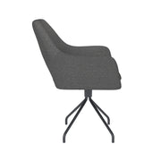 Draaibare Eetkamerstoel Mos Grijs Polyester Grijs 59x59-Eetkamerstoelen-Creating Home