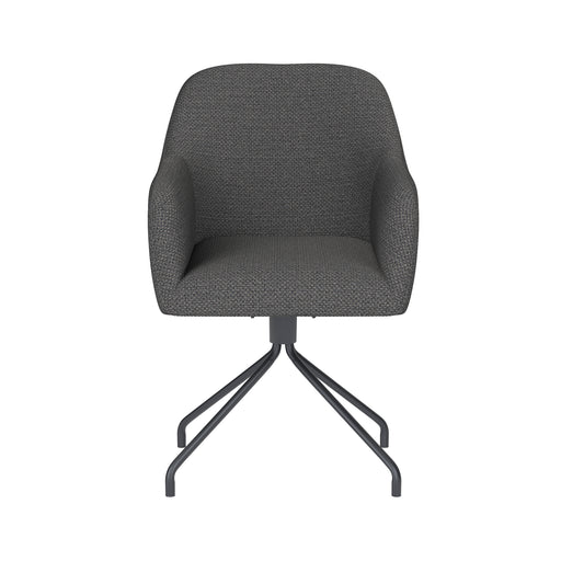 Fauteuil Draaibare Eetkamerstoel Otis Grijs Polyester Grijs 62x59-Fauteuils-Creating Home