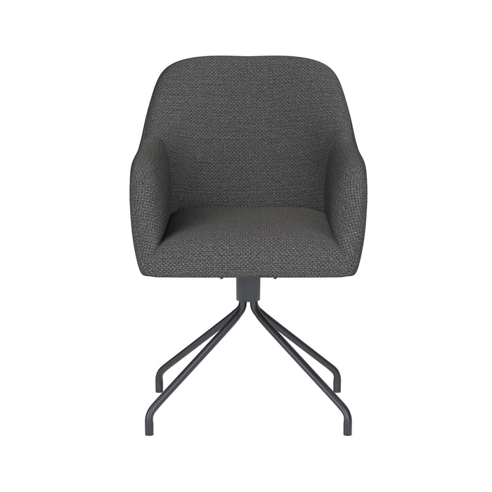 Fauteuil Draaibare Eetkamerstoel Otis Grijs Polyester Grijs 62x59-Fauteuils-Creating Home