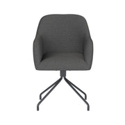 Draaibare Eetkamerstoel Otis Grijs Polyester Grijs 62x59-Eetkamerstoelen-Creating Home