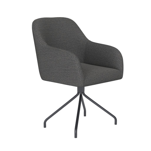Fauteuil Draaibare Eetkamerstoel Otis Grijs Polyester Grijs 62x59-Fauteuils-Creating Home