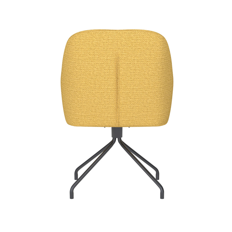 Draaibare Eetkamerstoel Otis Ochre Polyester Geel 62x59-Eetkamerstoelen-Creating Home