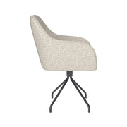 Draaibare Eetkamerstoel Otis Off-white Polyester Beige-Eetkamerstoelen-Creating Home