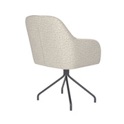 Draaibare Eetkamerstoel Otis Off-white Polyester Beige-Eetkamerstoelen-Creating Home