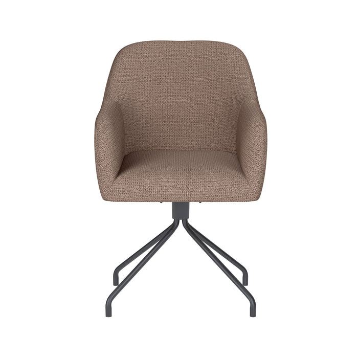 Fauteuil Draaibare Eetkamerstoel Otis Taupe Polyester Taupe-Fauteuils-Creating Home