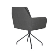Draaibare Eetkamerstoel Pete Grijs Polyester Grijs 62x63-Eetkamerstoelen-Creating Home