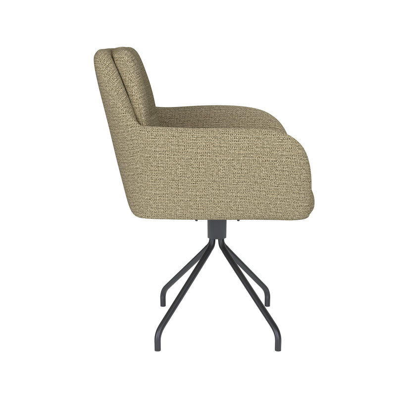Draaibare Eetkamerstoel Pete Groen Polyester Groen-Eetkamerstoelen-Creating Home