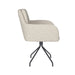 Fauteuil Draaibare Eetkamerstoel Pete Off-white Polyester Beige-Fauteuils-Creating Home