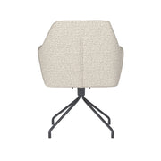 Draaibare Eetkamerstoel Pete Off-white Polyester Beige-Eetkamerstoelen-Creating Home