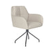 Fauteuil Draaibare Eetkamerstoel Pete Off-white Polyester Beige-Fauteuils-Creating Home
