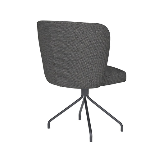 Fauteuil Draaibare Eetkamerstoel Stan Grijs Polyester Grijs 57x53-Fauteuils-Creating Home