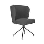 Draaibare Eetkamerstoel Stan Grijs Polyester Grijs 57x53-Eetkamerstoelen-Creating Home