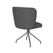 Fauteuil Draaibare Eetkamerstoel Stan Grijs Polyester Grijs 57x53-Fauteuils-Creating Home