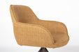 Fauteuil Draaibare Eetkamerstoel Toye Ochre Polyester Geel 68x45-Fauteuils-Creating Home