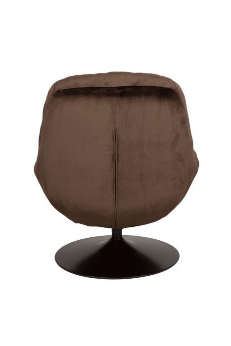 Fauteuil Draaibare Fauteuil Beefy Polyester Bruin 84.5x76.5 cm-Fauteuils-Creating Home