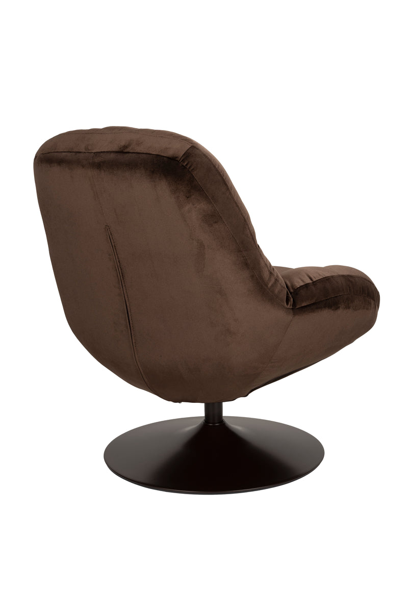Fauteuil Draaibare Fauteuil Beefy Polyester Bruin 84.5x76.5 cm-Fauteuils-Creating Home