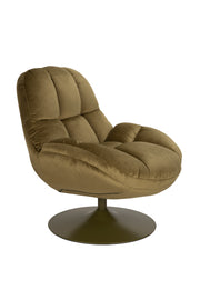 Fauteuil Draaibare Fauteuil Beefy Polyester Groen 84.5x76.5 cm-Fauteuils-Creating Home