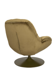 Fauteuil Draaibare Fauteuil Beefy Polyester Groen 84.5x76.5 cm-Fauteuils-Creating Home